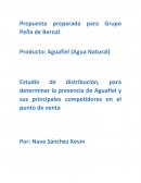 Estudio de distribución, para determinar la presencia de Aguafiel y sus principales competidores en el punto de venta
