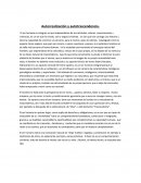 Autorrealización y autotrascendencia.