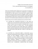 ¿Para qué la historia de la educación y de la pedagogía?