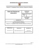 Práctica N° 2: Propiedades Físicas y Químicas y Separación de Mezclas