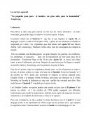 La carrera espacial ”Un pequeño paso para el hombre, un gran salto para la humanidad” Armstrong.
