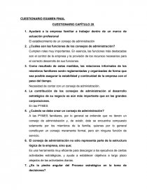 CUESTIONARIO EXAMEN FINAL. Página 1