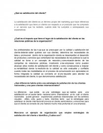 ¿Qué es satisfacción del cliente?.. Página 1
