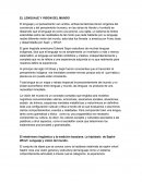 EL LENGUAJE Y VISION DEL MUNDO.