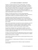 Tú puedes escribir tu destino