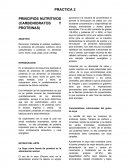 PRINCIPIOS NUTRITIVOS (CARBOHIDRATOS Y PROTEINAS).