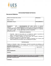 Evaluacion curricular Comunicación Oral y Escrita.. Página 1