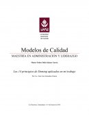 Modelos de Calidad MAESTRÍA EN ADMINISTRACIÓN Y LIDERAZGO
