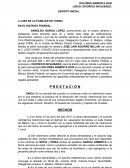 Escrito Inicial Divorcio Incausado.