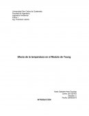 Efecto de la temperatura en el Modulo de Young