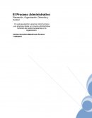 Proceso Administrativo - Planeación, Organización, Dirección y Control