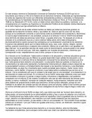 En este ensayo veremos la Declaración Universal de Derechos Humanos (DUDH)