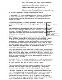 Apología de Sócrates, la lectura describe un proceso. Página 1