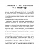 Ciencias de la Tierra relacionadas con paleontologia.