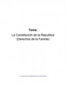 La Constitución de la República (Derechos de la Familia)