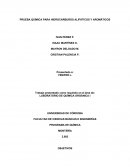 Prueba quimica para hidrocarburos.