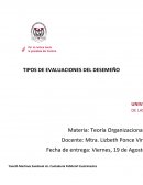 Tipos de evaluacion de desempeño