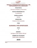 Finanzas Internacionales. ALEMANIA: PAÍS EXPORTADOR