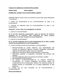 TRABAJO DE ARENDIZAJE: MICROCONTROLADORES. Página 1