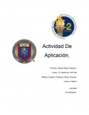 Actividad De Aplicación españo