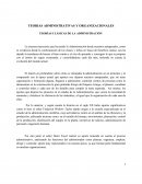 TEORIAS ADMINISTRATIVAS Y ORGANIZACIONALES