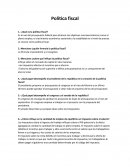 Política fiscal Tarea