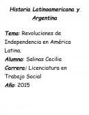 Enumera las causas externas e internas de las revoluciones de Independencia en América Latina.