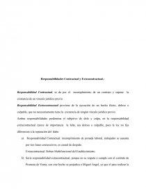 Responsabilidades Contractual y Extracontractual.-. Página 1