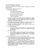 TALLER DE FORMACION CIUDADANA