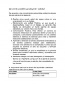 De acuerdo a los conocimientos adquiridos evidencie atreves de este ejercicio lo siguiente: