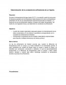 Determinación de la constante de enfriamiento de un líquido.