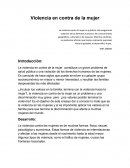 Violencia en contra de la mujer.