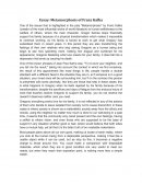 Essay: Metamorphosis of Franz Kafka.