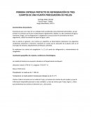 PRIMERA ENTREGA PROYECTO DE REFRIGERACIÓN DE TRES CUARTOS DE UNA PLANTA PROCESADORA DE POLLOS