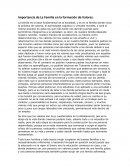 Ensayo de la importancia de los valores por parte de la familia.