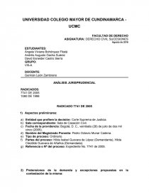 ASIGNATURA: DERECHO CIVIL SUCESIONES. Página 1