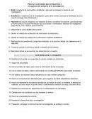 Pasos y/o actividades para el desarrollo y cronograma del proyecto de la investigación