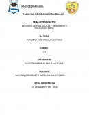 MÉTODOS DE EVALUACIÓN Y SEGUIMIENTO PRESUPUESTARIO