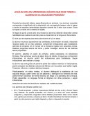 ¿Cuáles son los aprendizajes básicos que debe tener el alumno en la educación primaria?