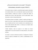¿Para qué la observación en las aulas? Y Educación individualizada y educación en grupo: ENSAYO.