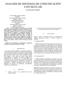ANALISIS DE SISTEMAS DE COMUNICACIÓN CON MATLAB.. Página 1