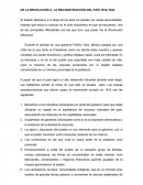 DE LA REVOLUCIÓN A LA RECONSTRUCCIÓN DEL PAÍS 1910-1940.