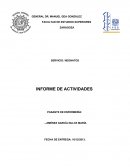 INFORME DE ACTIVIDADES PASANTE DE ENFERMERÍA