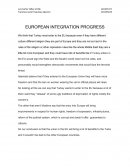 EUROPEAN INTEGRATION PROGRESS