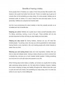 Benefits of having a hobby.