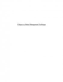 4 Steps to a Better Management Technique. Página 1