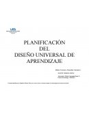 PLanificación diseño universal de aprendizaje.