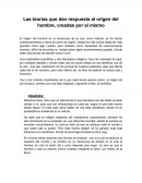 Las teorías que dan respuesta al origen del hombre, creadas por el mismo