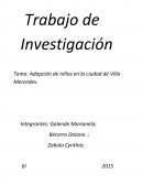 Tema: Adopción de niños en la ciudad de Villa Mercedes.
