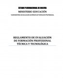 Reglamento de evaluacion MESCP